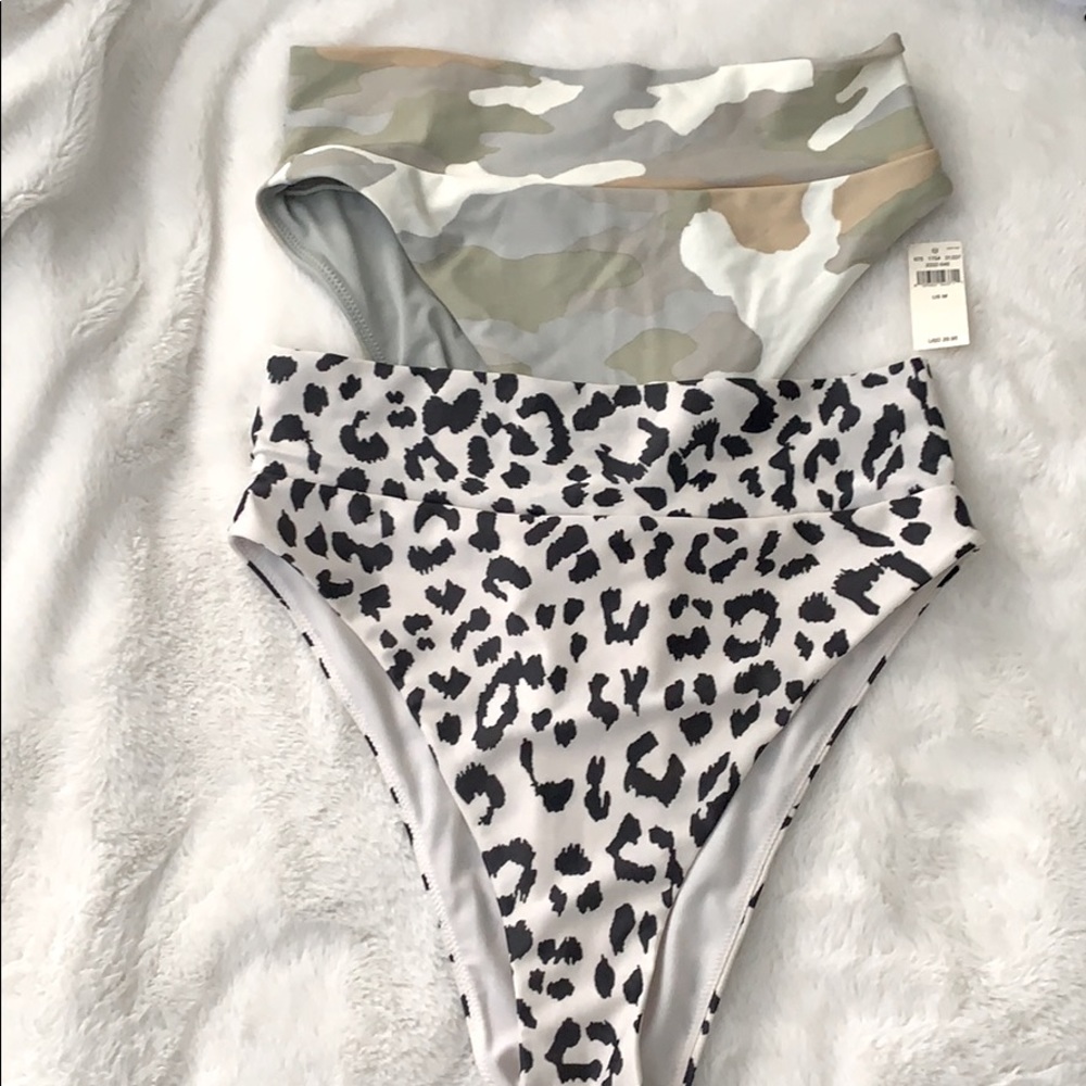 High waisted bikini bottoms